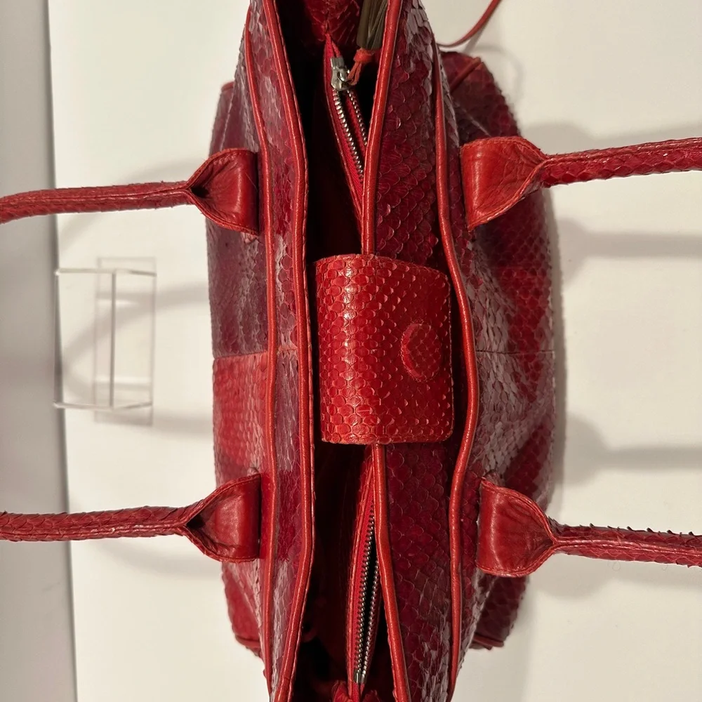 Red Python Women's Bag - Picture 6 of 11